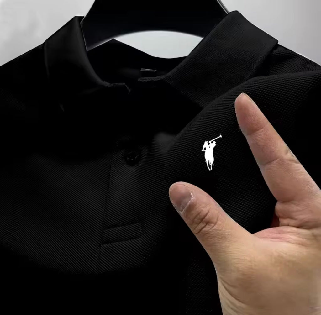 High end luxury brand fashion short sleeved high-end printed polo shirt summer new men's lapel T-shirt men's clothing