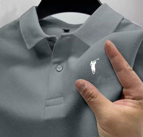 High end luxury brand fashion short sleeved high-end printed polo shirt summer new men's lapel T-shirt men's clothing