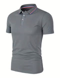 Men's Summer Casual Breathable Comfortable Polo Shirt Men's Solid Color High Quality Short Sleeve T-Shirt